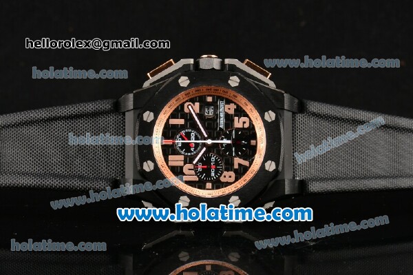 Audemars Piguet Royal Oak Offshore Arnold Schwarzenegger The Legacy Chrono Swiss Valjoux 7750 Automatic PVD Case with Kevlar Strap and Arabic Numeral Markers - 1:1 Original (Z) - Click Image to Close